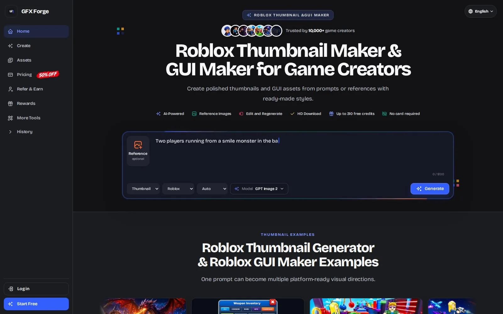 Screenshot of GFX Forge