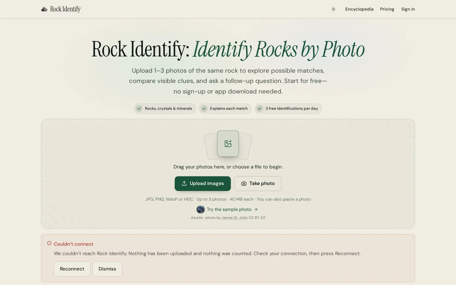 Screenshot of Rock Identify