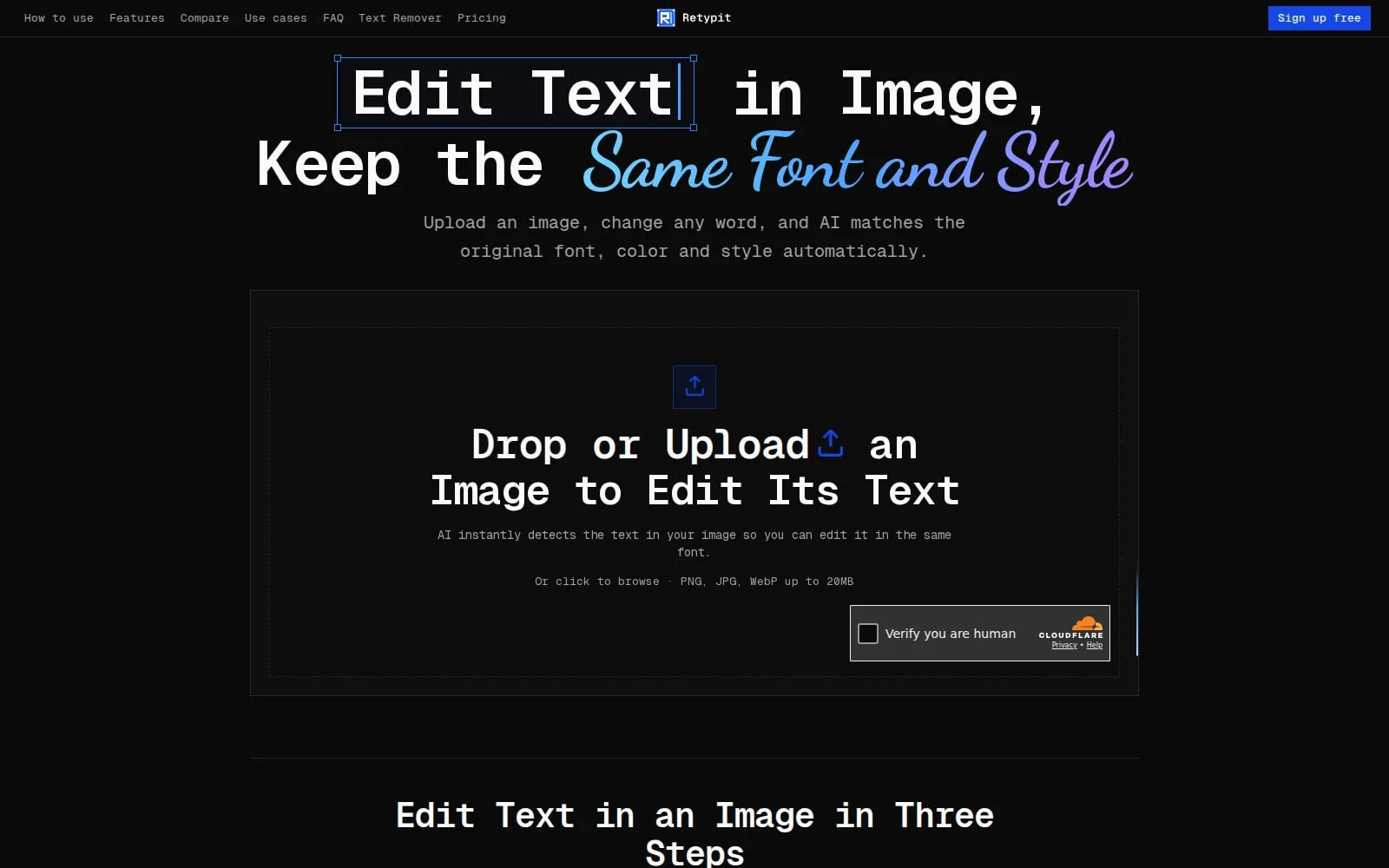 Screenshot of Retypit