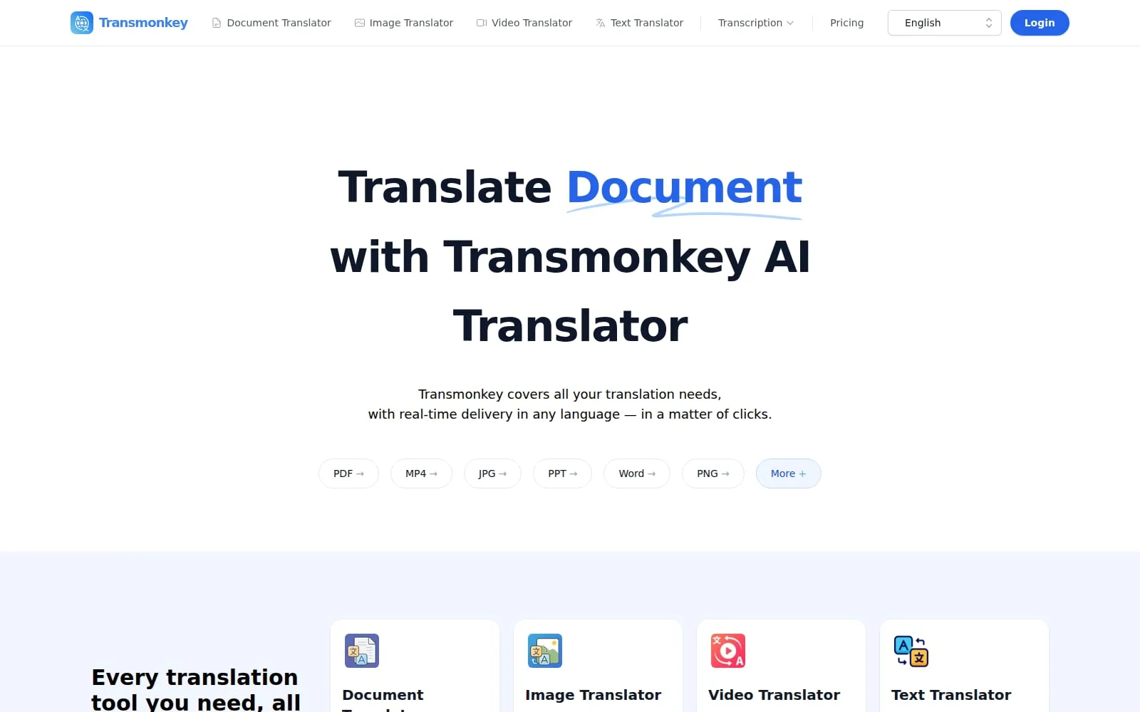 Screenshot of Transmonkey